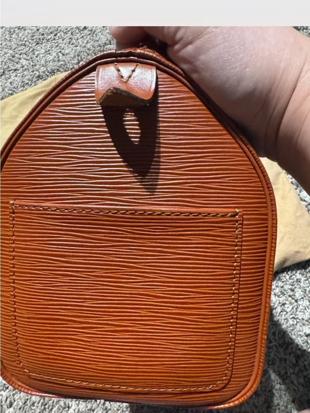 Louis Vuitton Brown Epi Leather Alma Handbag